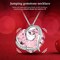 Preserved Real Pink Rose with Necklace Forever Flowers Rose Birthday Gifts